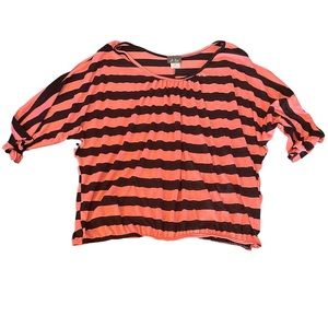 3/$25 Dots Plus Size Striped Blouse Top